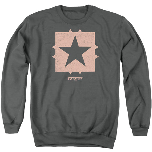 Scrabble Free Space Mens Crewneck Sweatshirt Charcoal