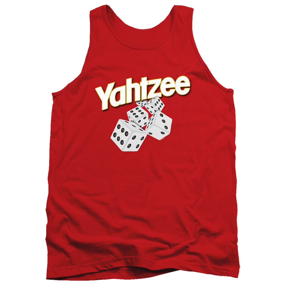 Yahtzee Tumbling Dice Mens Tank Top Shirt Red