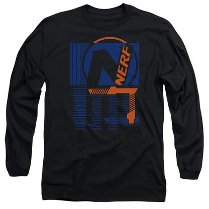 Nerf Grid Mens Long Sleeve Shirt Black