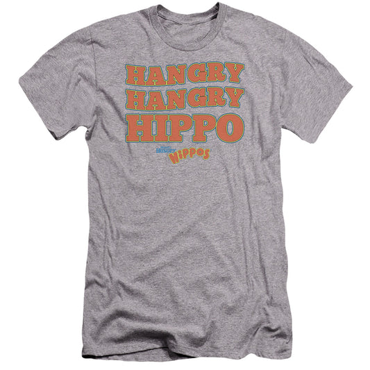 Hungry Hungry Hippos Hangry Hbo Premium Bella Canvas Slim Fit Mens T Shirt Athletic Heather