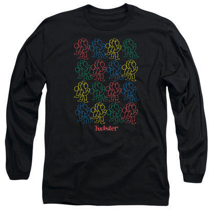Twister Retro Fashion Icon Mens Long Sleeve Shirt Black Officially Licensed