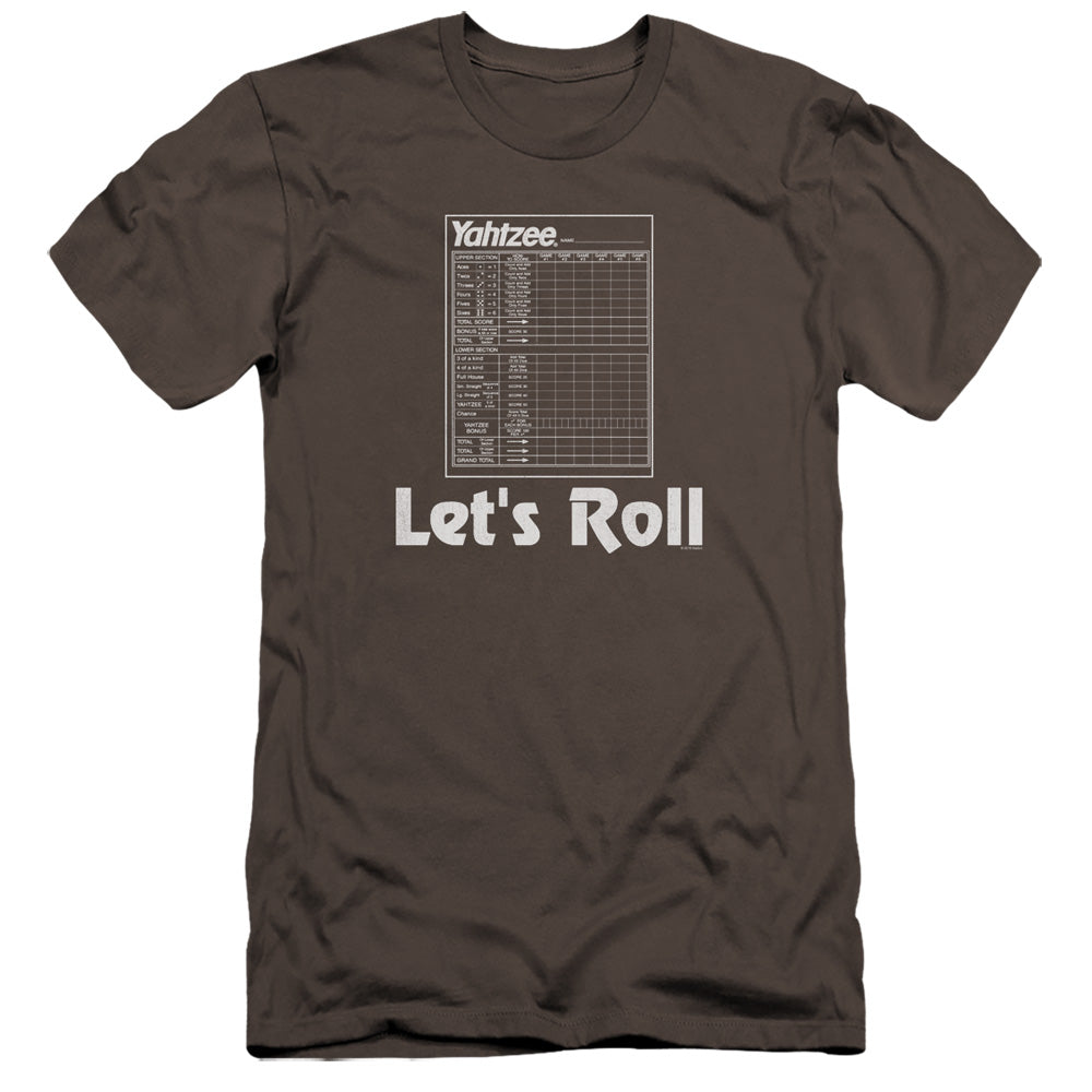 Yahtzee Lets Roll Hbo Premium Bella Canvas Slim Fit Mens T Shirt Charcoal