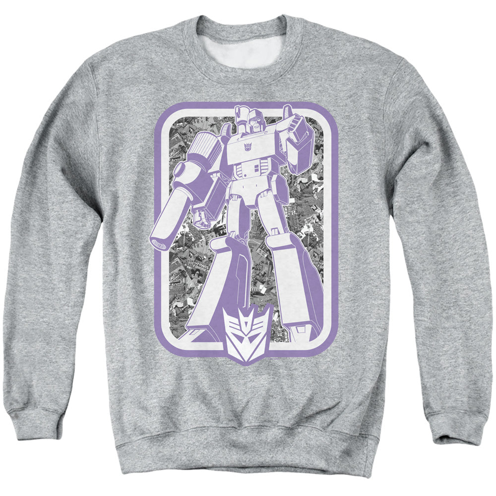 Transformers Decepticon Mens Crewneck Sweatshirt Athletic Heather