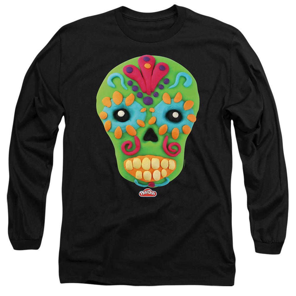 Play Doh Sugar Skull Mens Long Sleeve Shirt Black