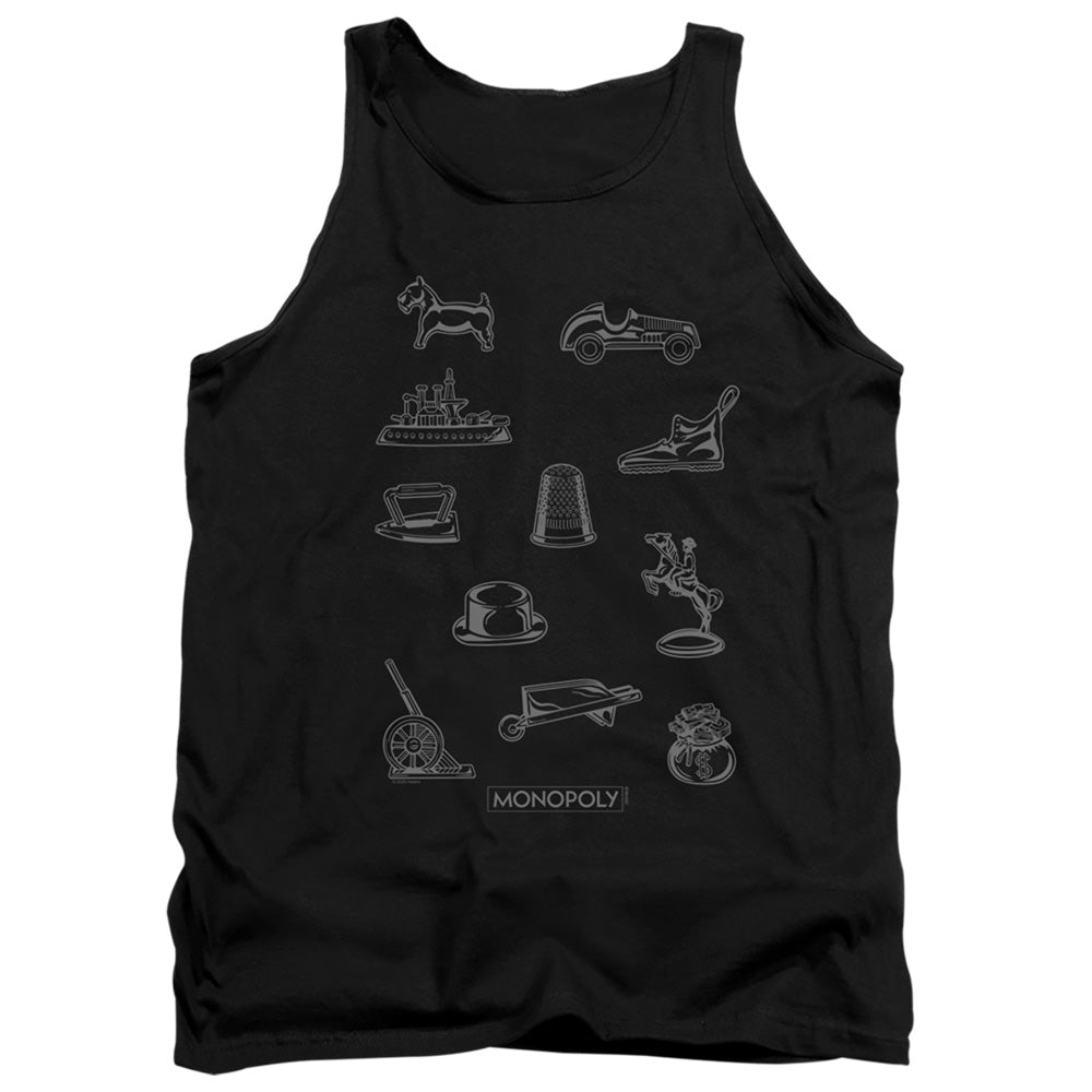 Monopoly Token Mens Tank Top Shirt Black