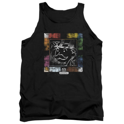 Monopoly Dusty Game Board Mens Tank Top Shirt Black