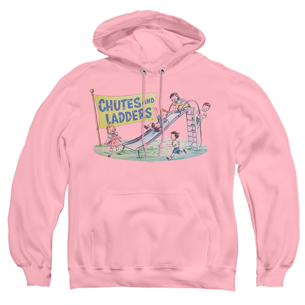Chutes And Ladders Old School Mens Hoodie Pink Officially Licensed