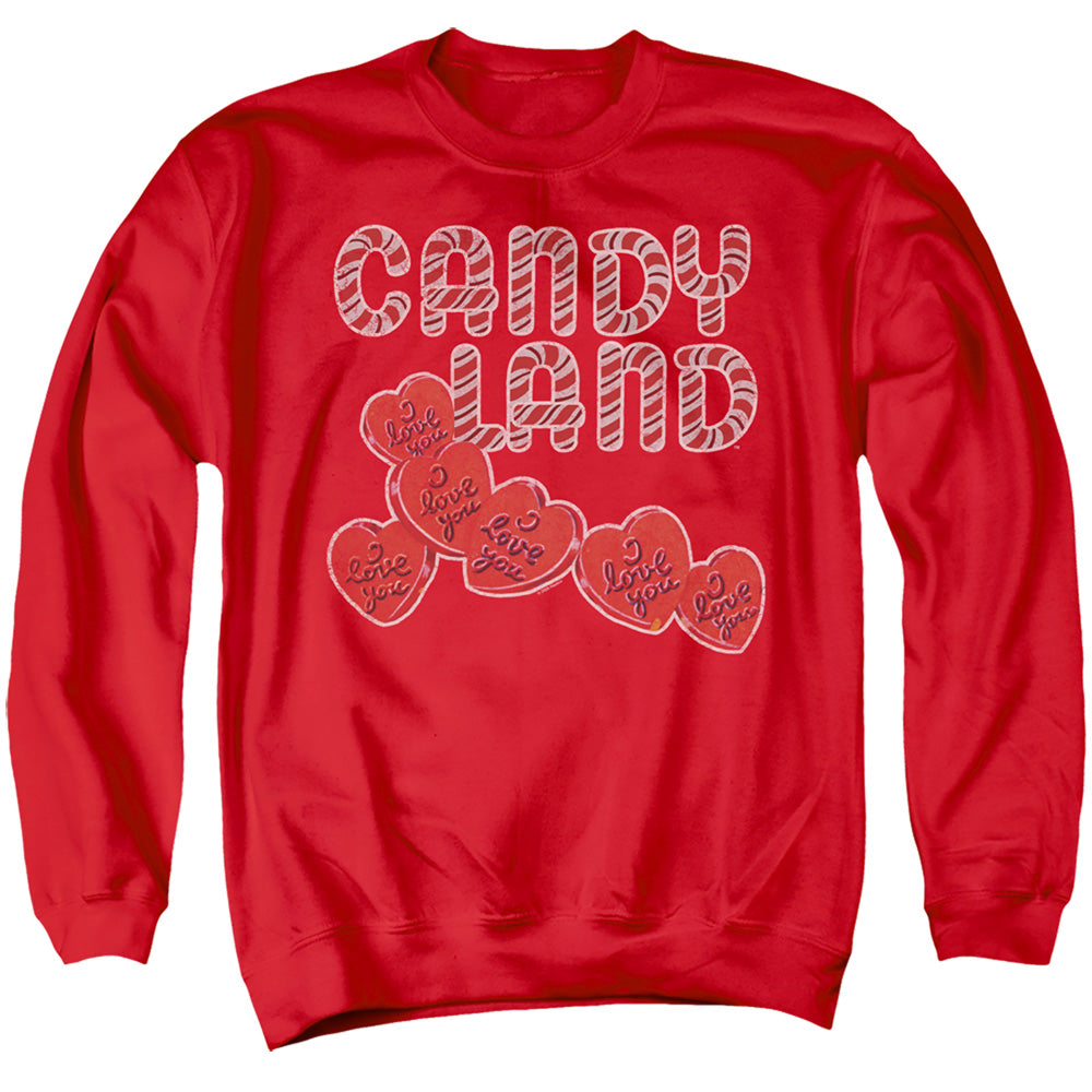 Candy Land I Love You Mens Crewneck Sweatshirt Red