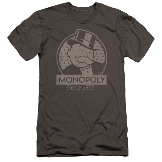 Monopoly Wink Hbo Premium Bella Canvas Slim Fit Mens T Shirt Charcoal