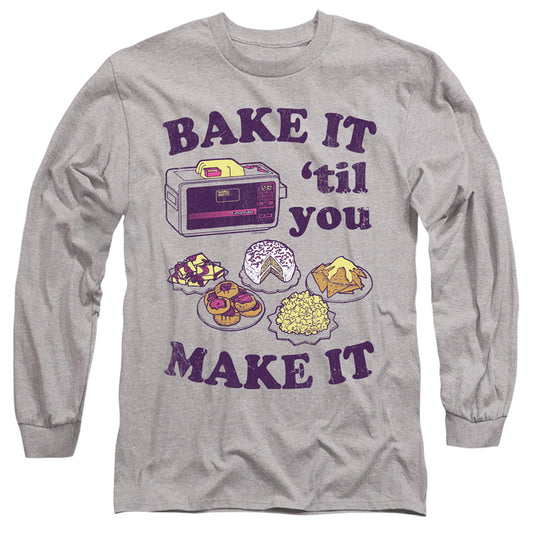 Easy Bake Oven Bake It Til You Make It Mens Long Sleeve Shirt Athletic Heather