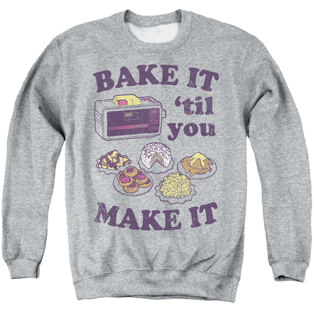 Easy Bake Oven Bake It Til You Make It Mens Crewneck Sweatshirt Athletic Heather