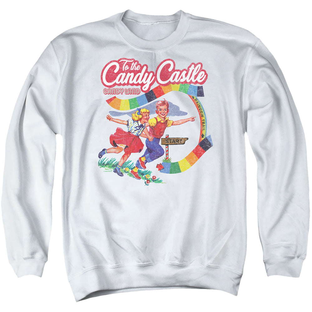 Candy Land To The Candy Castle Mens Crewneck Sweatshirt White