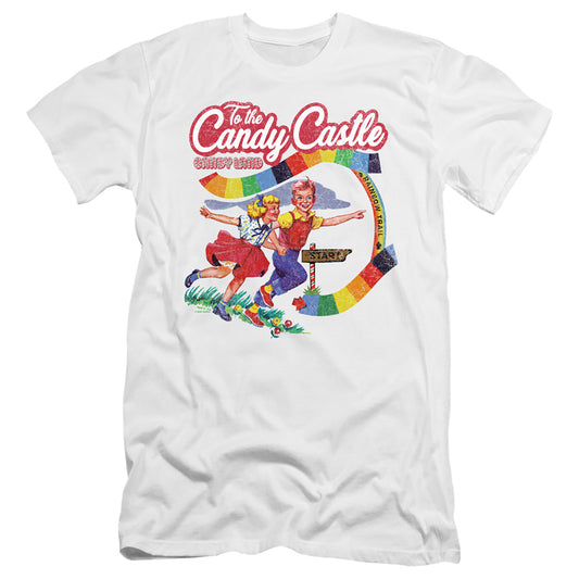 Candy Land To The Candy Castle Hbo Premium Bella Canvas Slim Fit Mens T Shirt White