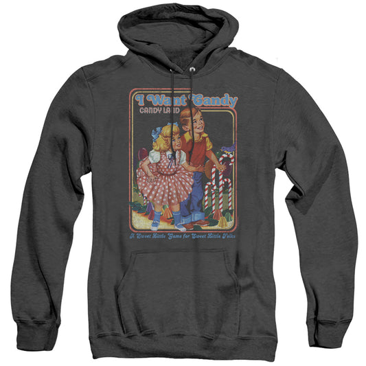 Candy Land I Want Candy Heather Mens Hoodie Black Officially Licensed