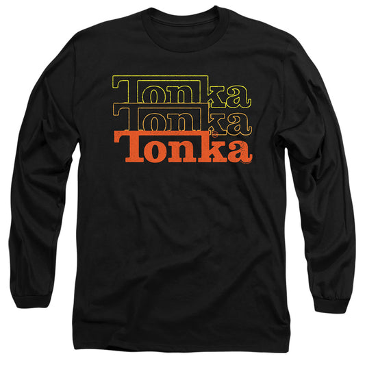 Tonka Fuzzed Repeat Mens Long Sleeve Shirt Black