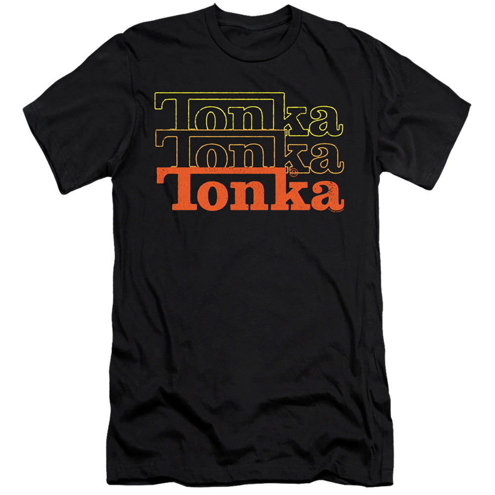 Tonka Fuzzed Repeat Hbo Premium Bella Canvas Slim Fit Mens T Shirt Black