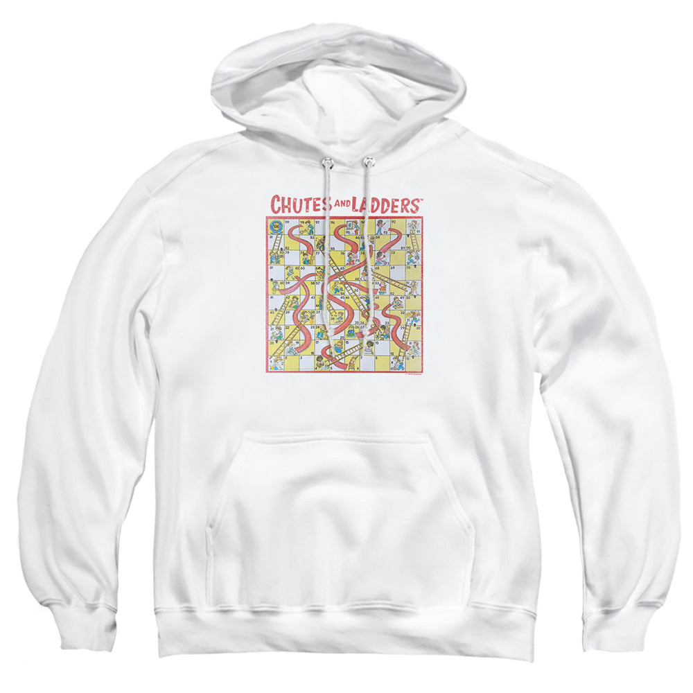 Chutes And Ladders 79 Game Board Mens Hoodie White Officially Licensed
