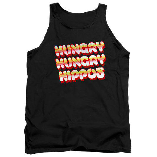 Hungry Hungry Hippos Hungry Vintage Logo Mens Tank Top Shirt Black