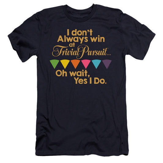 Trivial Pursuit I Always Win Hbo Premium Bella Canvas Slim Fit Mens T Shirt Navy