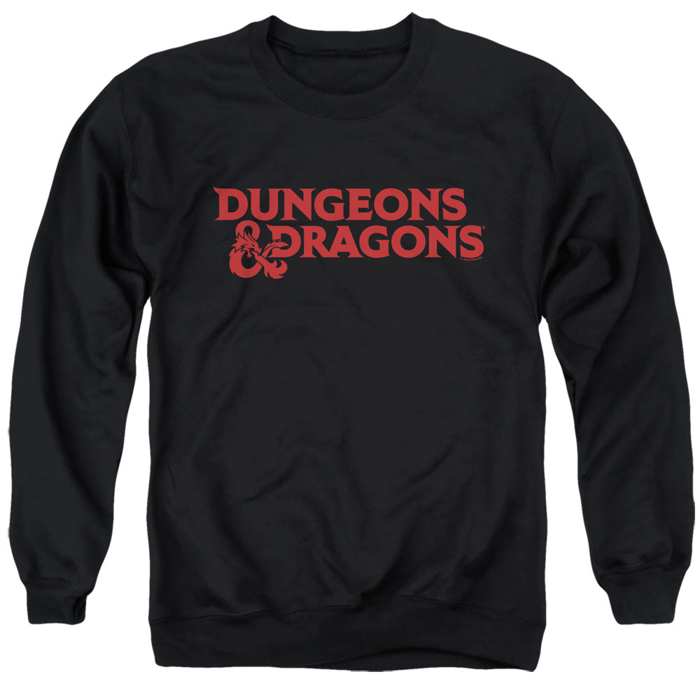 Dungeons And Dragons Type Logo Mens Crewneck Sweatshirt Black