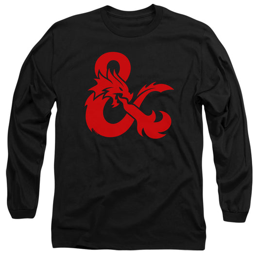 Dungeons And Dragons Ampersand Logo Mens Long Sleeve Shirt Black