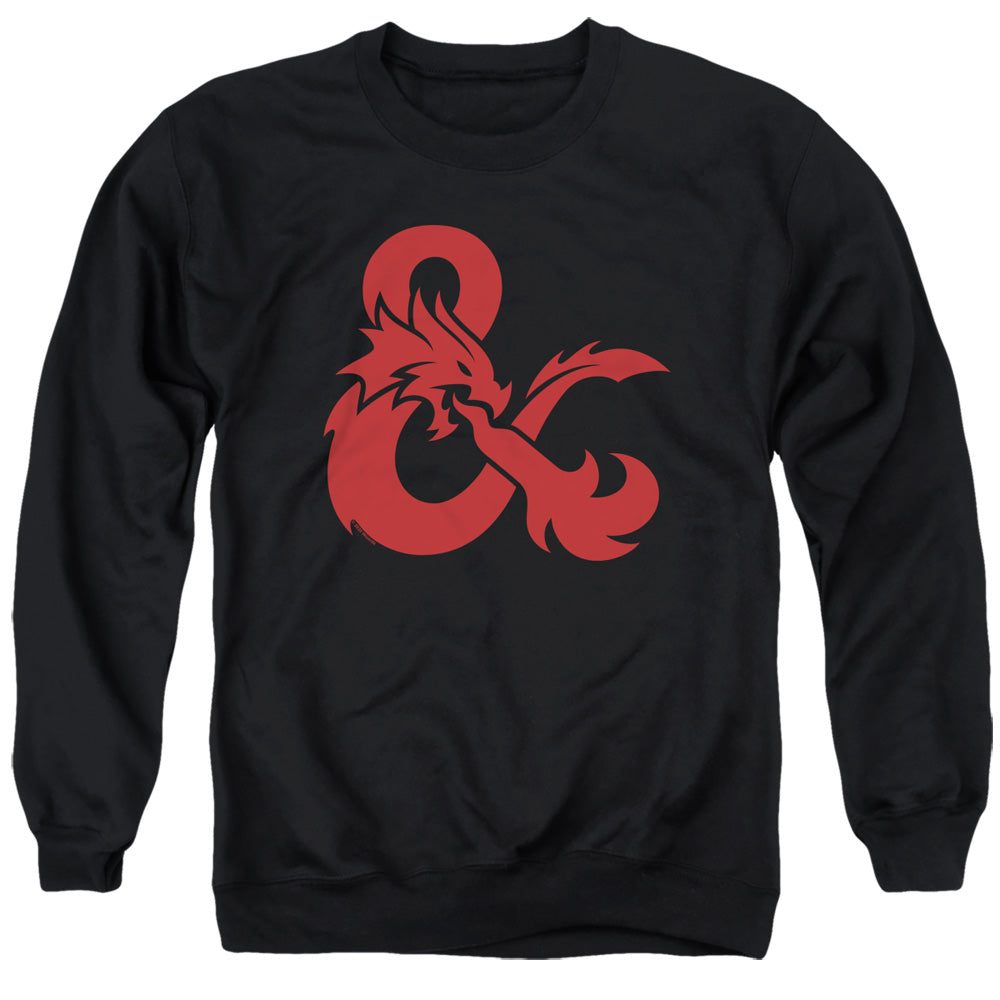 Dungeons And Dragons Ampersand Logo Mens Crewneck Sweatshirt Black