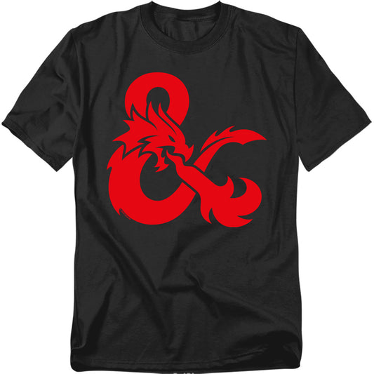 Dungeons And Dragons Ampersand Logo Mens T Shirt Black
