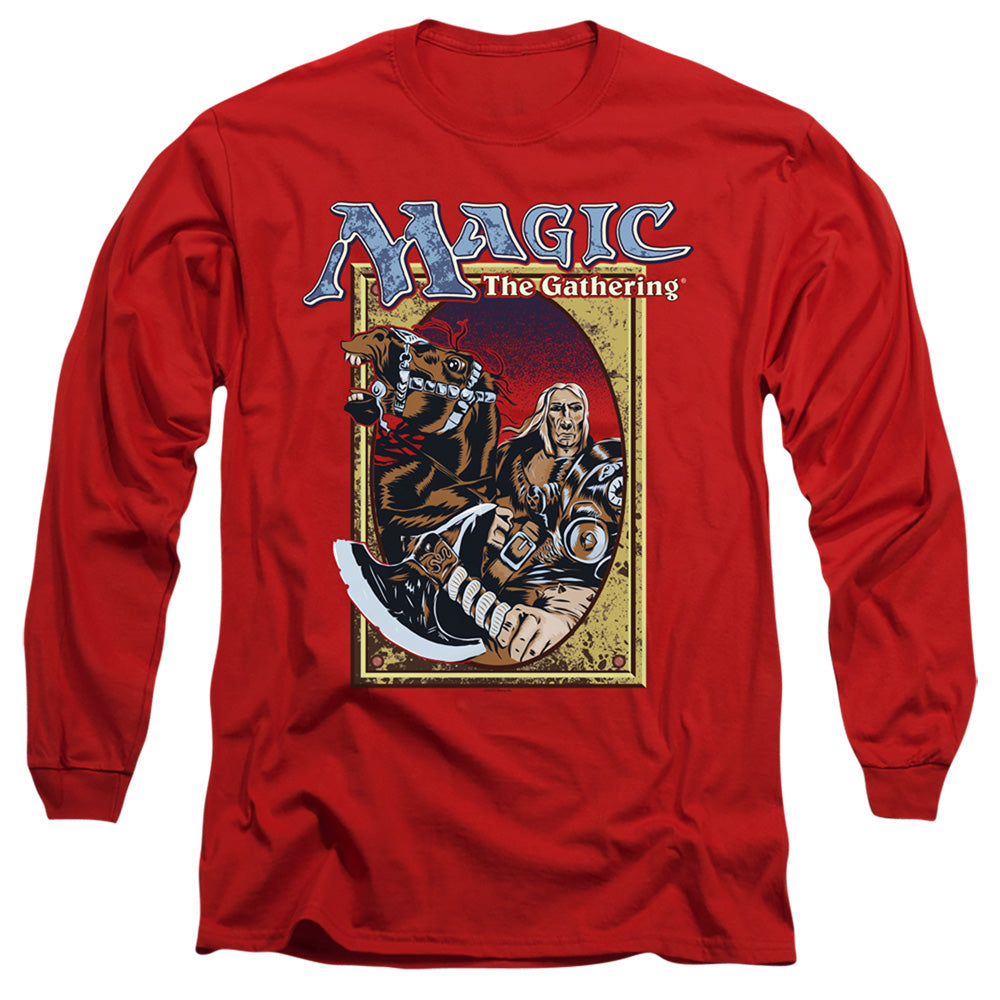 Magic The Gathering Fifth Edition Deck Art Mens Long Sleeve Shirt Red