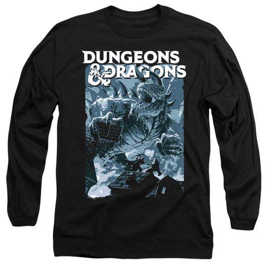 Dungeons And Dragons Tarrasque Mens Long Sleeve Shirt Black