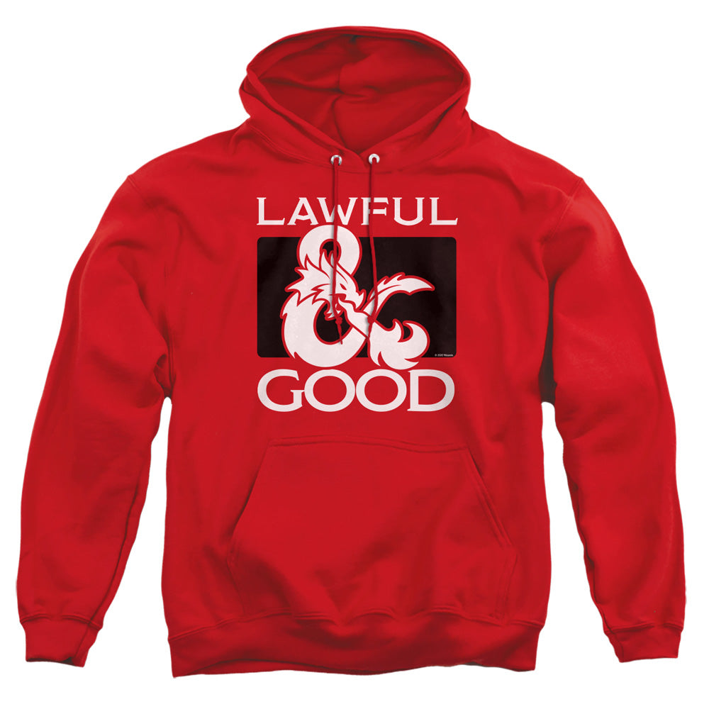 Dungeons And Dragons Lawful Good Mens Hoodie Red Officially Licensed