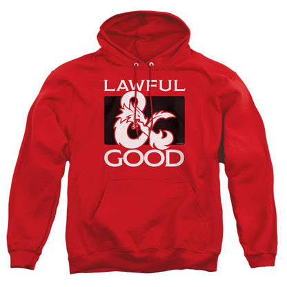 Dungeons And Dragons Lawful Good Mens Hoodie Red Officially Licensed