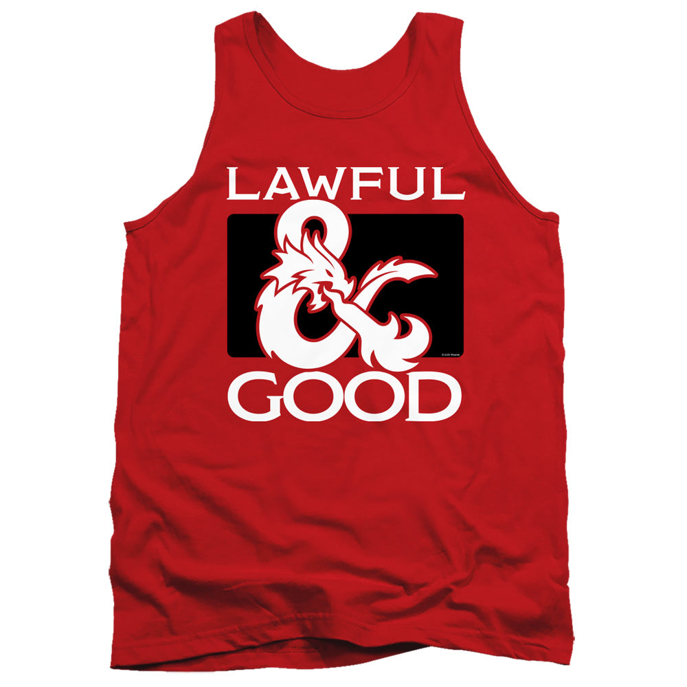 Dungeons And Dragons Lawful Good Mens Tank Top Shirt Red