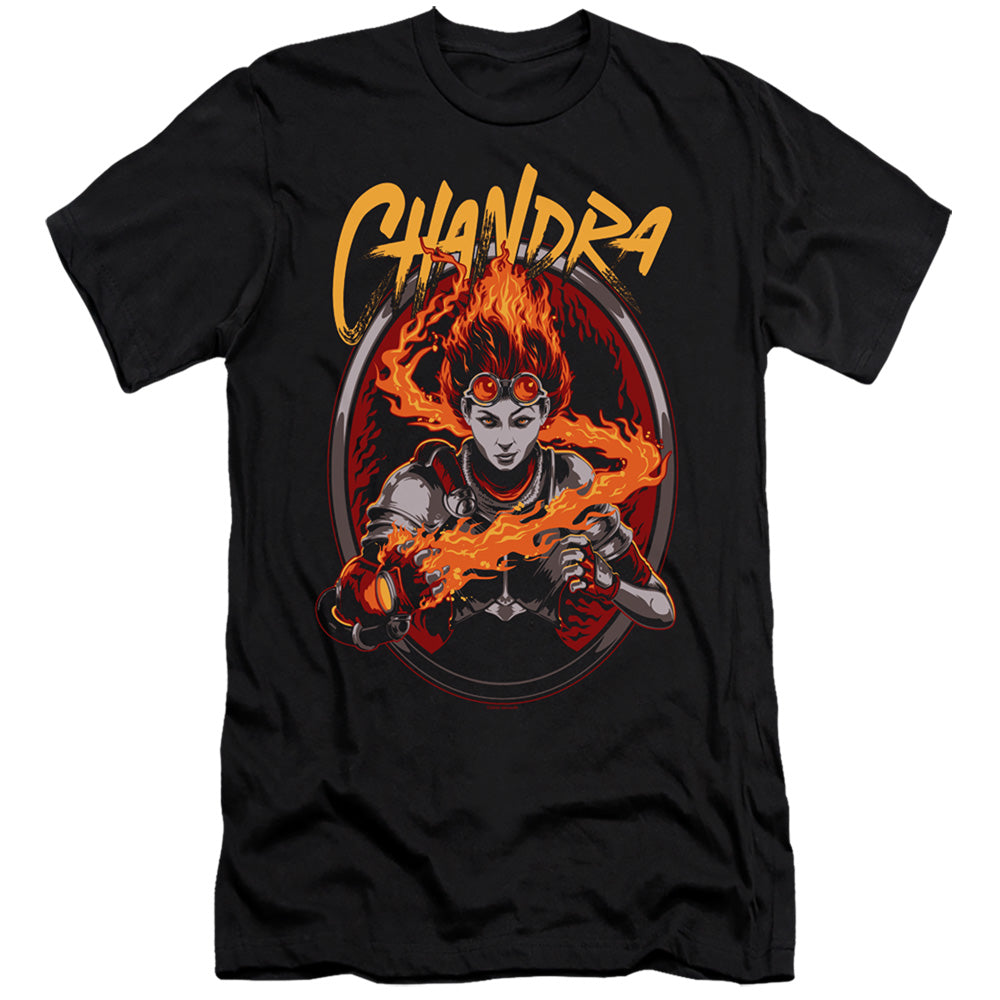 Magic The Gathering Chandra Hbo Premium Bella Canvas Slim Fit Mens T Shirt Black