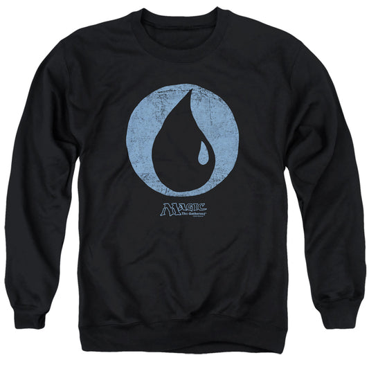 Magic The Gathering Blue Symbol Mens Crewneck Sweatshirt Black