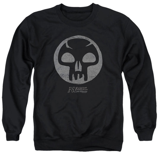 Magic The Gathering Black Symbol Mens Crewneck Sweatshirt Black