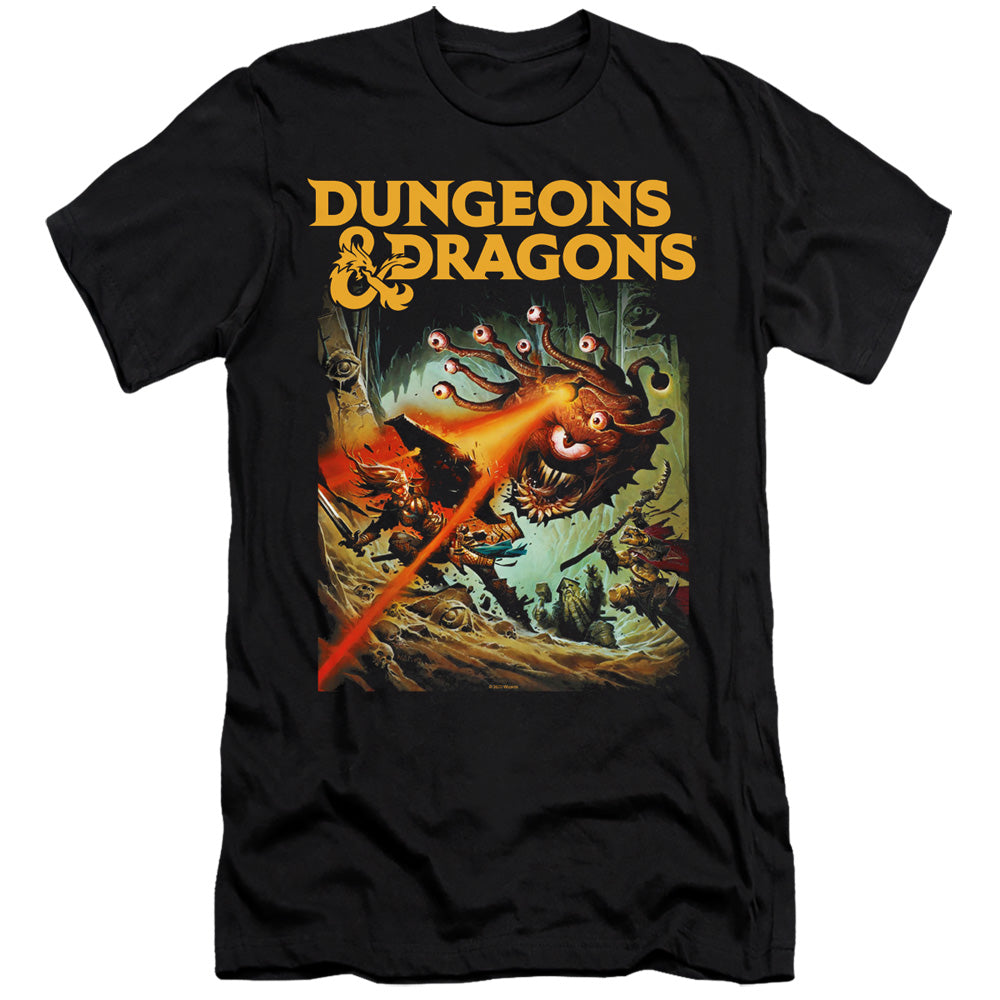 Dungeons And Dragons Beholder Strike Hbo Premium Bella Canvas Slim Fit Mens T Shirt Black