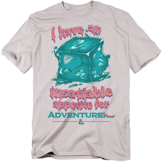 Dungeons And Dragons Insatiable Gelatinous Cube Mens T Shirt Silver