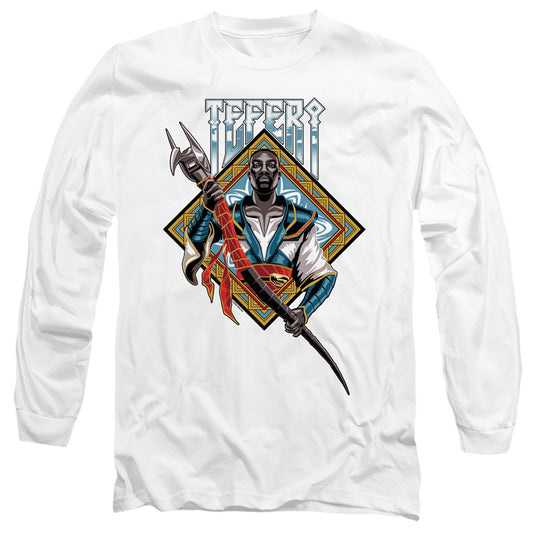 Magic The Gathering Teferi Mens Long Sleeve Shirt White