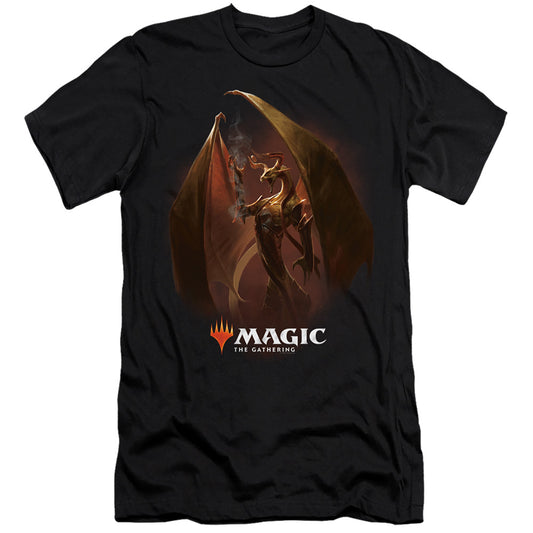 Magic The Gathering Nicol Bolas Hbo Premium Bella Canvas Slim Fit Mens T Shirt Black