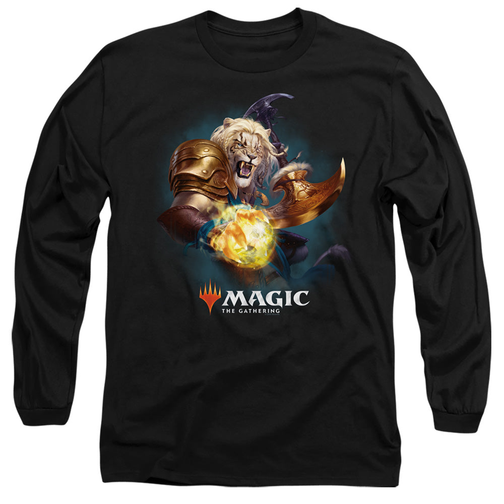 Magic The Gathering Ajani Mens Long Sleeve Shirt Black