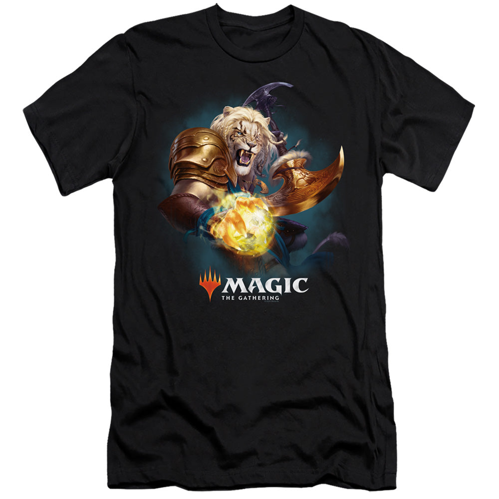 Magic The Gathering Ajani Hbo Premium Bella Canvas Slim Fit Mens T Shirt Black