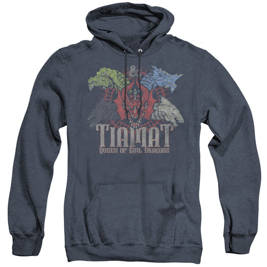 Dungeons And Dragons Tiamat Queen Of Evil Heather Mens Hoodie Navy Officially Licensed