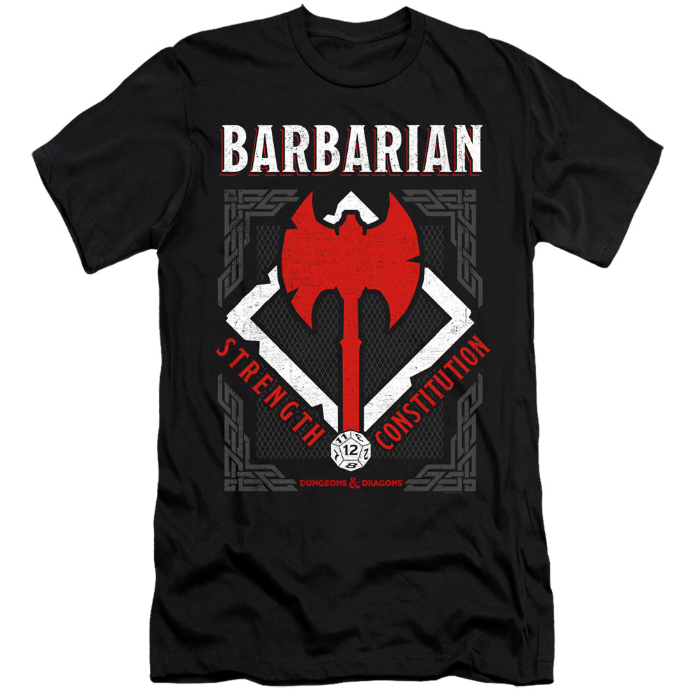 Dungeons And Dragons Barbarian Hbo Premium Bella Canvas Slim Fit Mens T Shirt Black