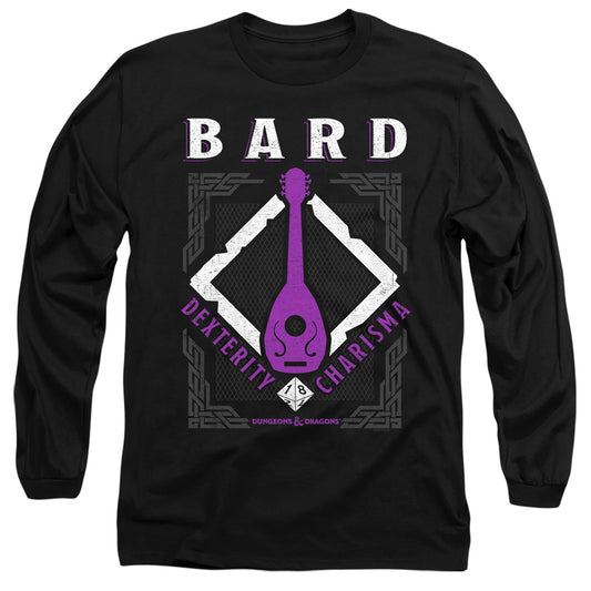 Dungeons And Dragons Bard Mens Long Sleeve Shirt Black