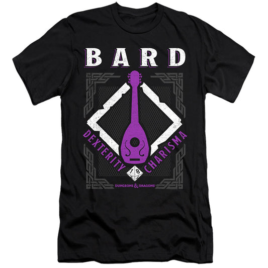 Dungeons And Dragons Bard Hbo Premium Bella Canvas Slim Fit Mens T Shirt Black