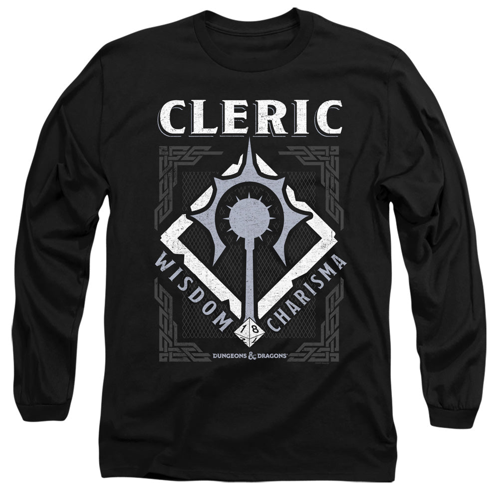 Dungeons And Dragons Cleric Mens Long Sleeve Shirt Black