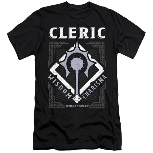 Dungeons And Dragons Cleric Hbo Premium Bella Canvas Slim Fit Mens T Shirt Black