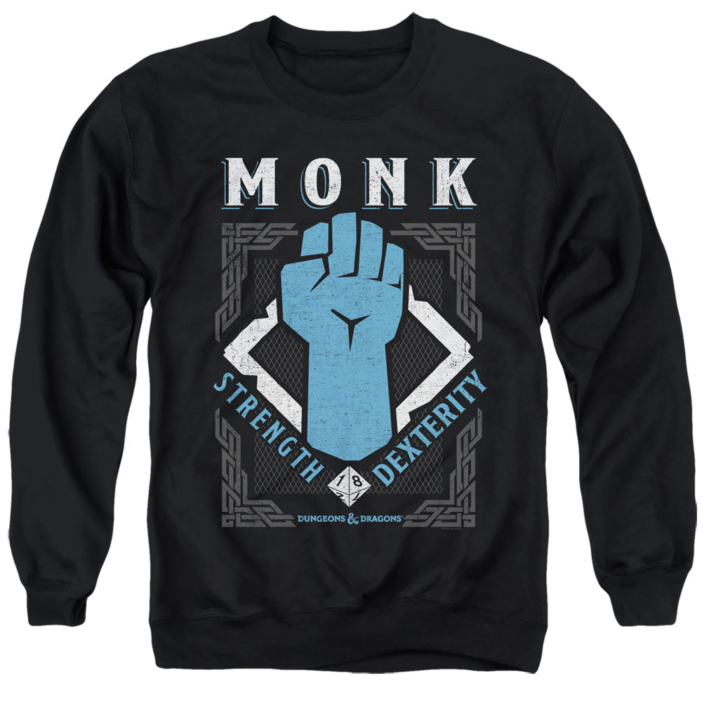 Dungeons And Dragons Monk Mens Crewneck Sweatshirt Black