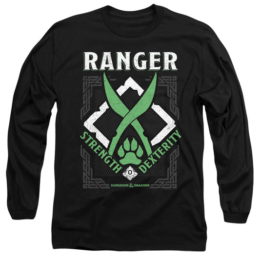 Dungeons And Dragons Ranger Mens Long Sleeve Shirt Black