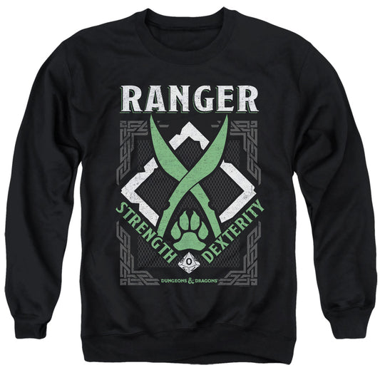 Dungeons And Dragons Ranger Mens Crewneck Sweatshirt Black